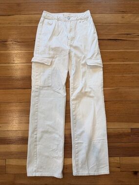 Altar’d State White Denim Cargo Pants